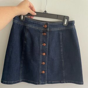 New Madewell Stretch Denim A-Line Mini Skirt